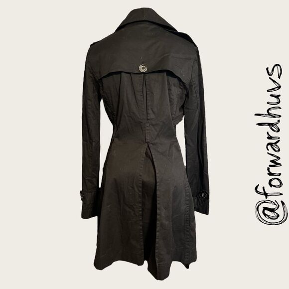 Candies Black Dress Coat -NO Belt - Approximate Size 10 - Measurements - Picture 3 of 9